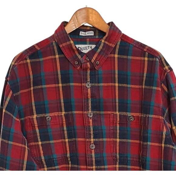 Duluth Trading Men's Cotton Plaid Flannel Button Down XL Tall Lot of 2 - Picture 10 of 15